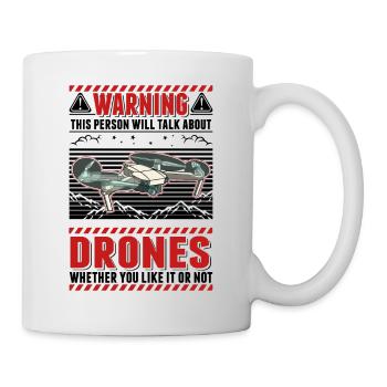 Drohne Drohnenpilot Quadrocopter - Tasse - Weiß - Rechts