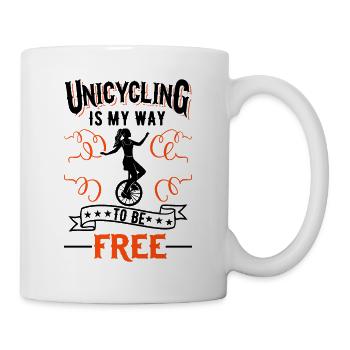 Unicyclist Gift Unicycle Girl - Mug - white - Right