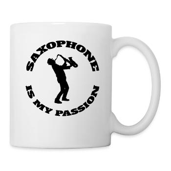 Saxophone Saxophonist Instrument Saxophone Music - Mug - white - Right