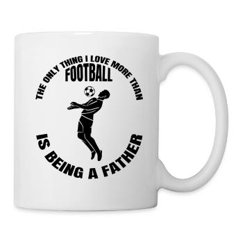 Père du football Joueur de football Entraîneur de football Papa - Mug blanc - blanc - Droite