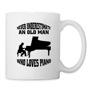 Klavier Spruch Pianist Musik Piano Instrument - Tasse - Weiß - Rechts