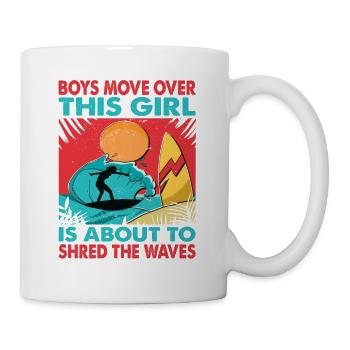 Les garçons se déplacent sur Cette fille est sur le point de déchiqueter le wav - Mug blanc - blanc - Droite