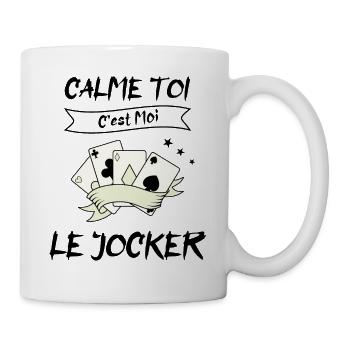 calme toi c'est moi le jocker - Mug blanc - blanc - Droite