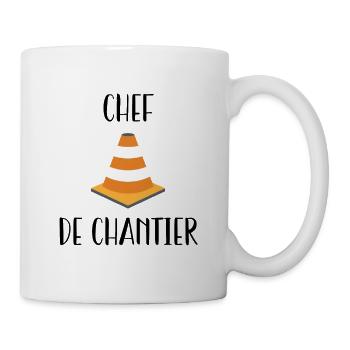 Chef de chantier - Mug blanc - blanc - Droite