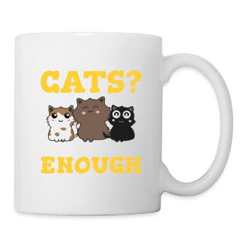 Le problème avec les chats? On n’est jamais assez drôle C - Mug blanc - blanc - Droite