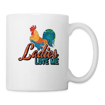 Ladies Love Me Funny Chicken Dad Chicken Farmer Ch - Mug - white - Right