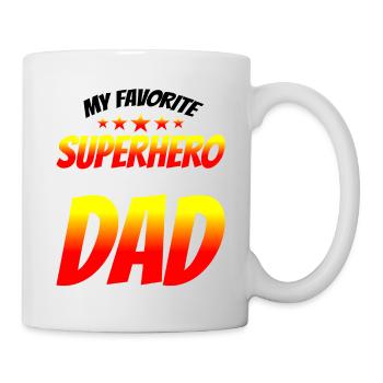 Mon super-héros préféré est mon père 8 - Mug blanc - blanc - Droite
