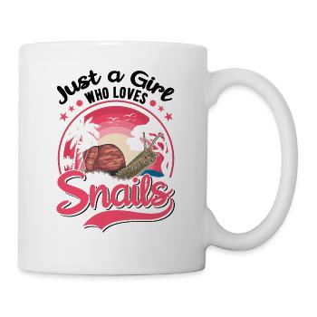 Schnecken Mädchen Snail Girl - Mug - white - Right