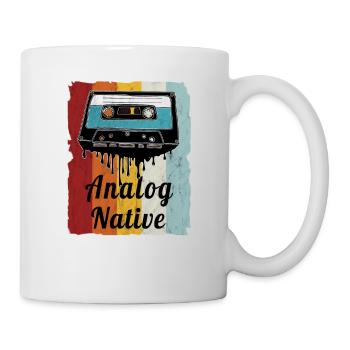 Retro Cassette Fan Cassette Motif - Mug - white - Right