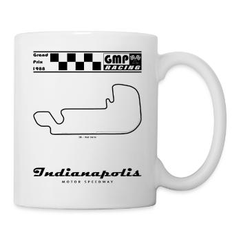 Indianapolis Racing Grand Prix Print Design - Tasse - Weiß - Rechts