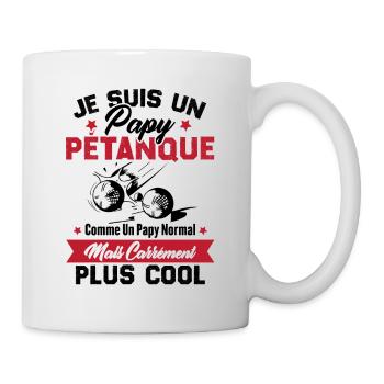 Un Papy Pétanque Comme Un Papy Normal - Mug blanc - blanc - Droite