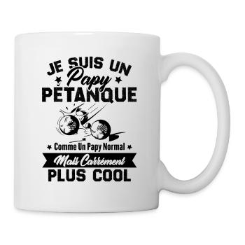 Un Papy Pétanque Comme Un Papy Normal - Mug blanc - blanc - Droite