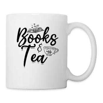 Books & Tea Book Lover Bookworm Read Books - Mug - white - Right