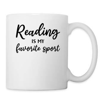 La lecture est mon livre de lecture de sport préféré - Mug blanc - blanc - Droite