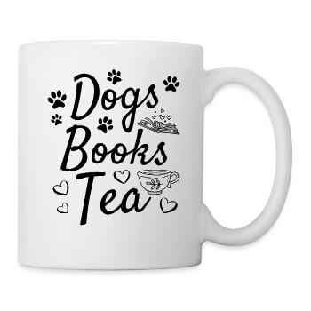 Dogs Books Tea Book Reading Books Dog Owner Book - Tasse - Weiß - Rechts