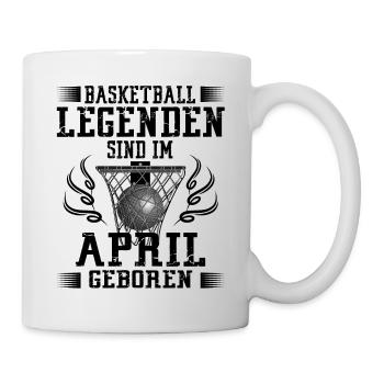 April Geburtstag Geschenk Basketball Basketballer - Tasse - Weiß - Rechts