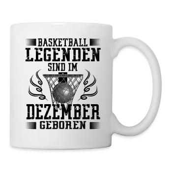 Dezember Geburtstag Geschenk Basketball Basketball - Tasse - Weiß - Rechts