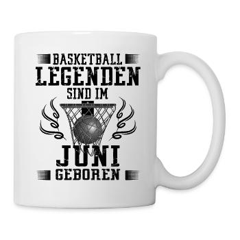 Juni Geburtstag Geschenk Basketball Basketballer - Tasse - Weiß - Rechts