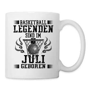 Juli Geburtstag Geschenk Basketball Basketballer - Tasse - Weiß - Rechts
