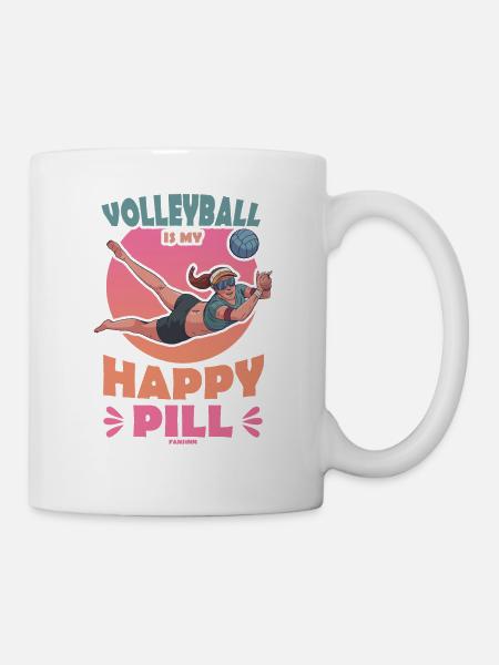 Volleyball - Tasse - Weiß