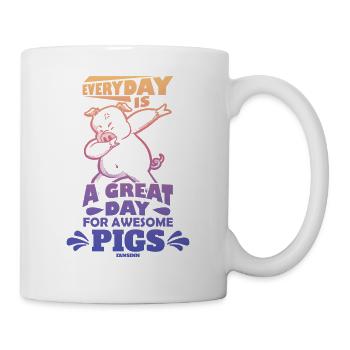 Cochon - Mug blanc - blanc - Droite