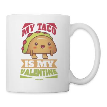 Mon taco est ma Saint-Valentin - Mug blanc - blanc - Droite