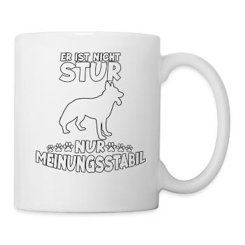 Witzig Hunde Spruch Motiv Deutscher Schäferhund - Tasse - Weiß - Rechts