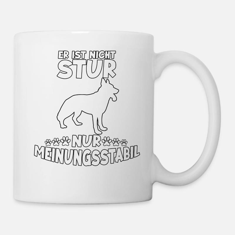 Witzig Hunde Spruch Motiv Deutscher Schäferhund - Tasse - Weiß