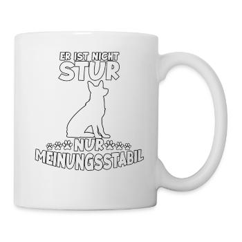 Lustig Hundehalter Motiv Deutscher Schäferhund - Tasse - Weiß - Rechts