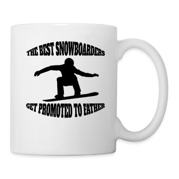 Snowboard Vater Wintersport Snowboardfahrer Papa - Tasse - Weiß - Rechts