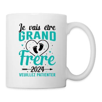 Je Vais Être Grand Frère 2024 - Mug blanc - blanc - Droite