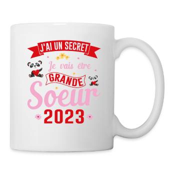 Je Vais Être Grande Sœur 2023 - Mug blanc - blanc - Droite
