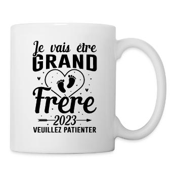 Je Vais Être Grand Frère 2023 - Mug blanc - blanc - Droite