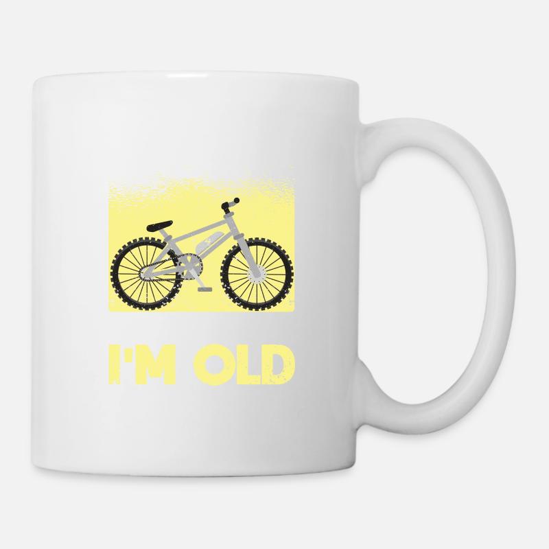 E-Bike parce que je suis un vieux vélo électrique - Mug blanc - blanc