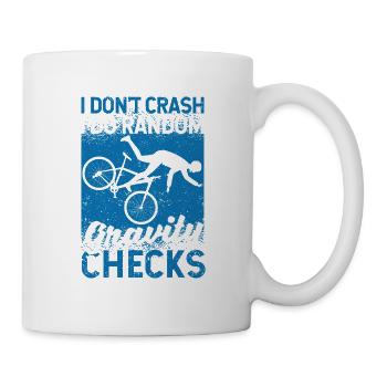 Mountainbiking Ich stürze nicht, ich mache - Tasse - Weiß - Rechts