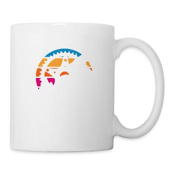Mountainbike Ausrüstung Retro Vintage MTB Fahrrad - Tasse - Weiß - Rechts