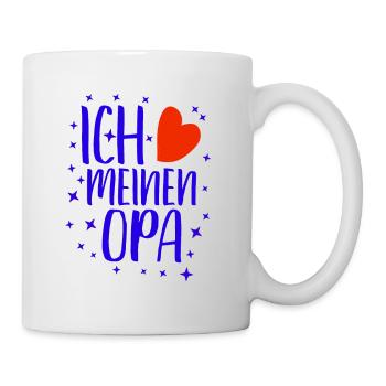 ich liebe meinen Opa Geschenk - Tasse - Weiß - Rechts