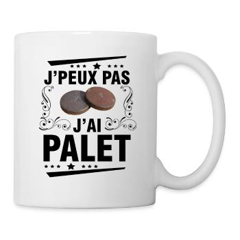 je peux pas j'ai palet idée cadeau palet breton - Mug blanc - blanc - Droite