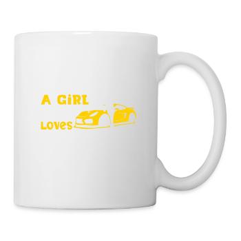 Never Underestimate A Girl Who Loves Cars Car Love - Mug - white - Right