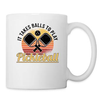 Pickleball Retro Liebe Dinking Pickleballspieler - Tasse - Weiß - Rechts