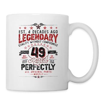 Vintage Légendaire - Vieilli parfaitement 49ème anniversaire - Mug blanc - blanc - Droite