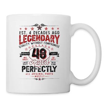 Vintage Légendaire - Vieilli parfaitement 48ème anniversaire - Mug blanc - blanc - Droite