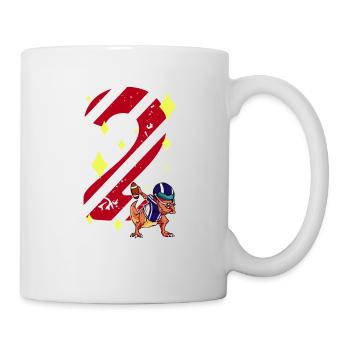 2 ans Dinosaur American Football 2ème jour B - Mug blanc - blanc - Droite