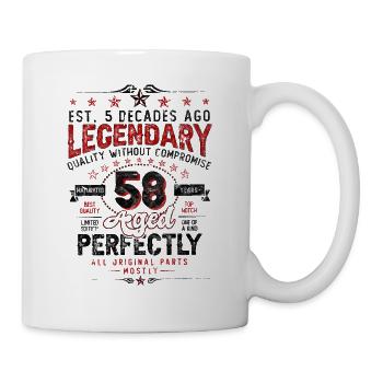 Vintage Légendaire - Vieilli parfaitement 58ème anniversaire - Mug blanc - blanc - Droite