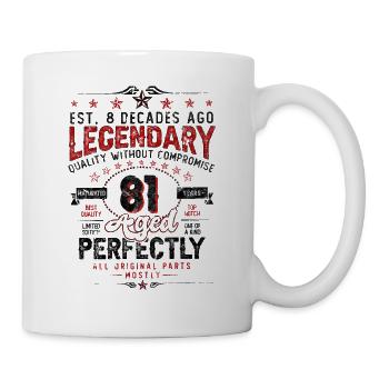 Vintage Légendaire - Vieilli parfaitement 81ème anniversaire - Mug blanc - blanc - Droite