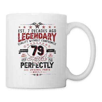 Vintage Légendaire - Vieilli parfaitement 79ème anniversaire - Mug blanc - blanc - Droite