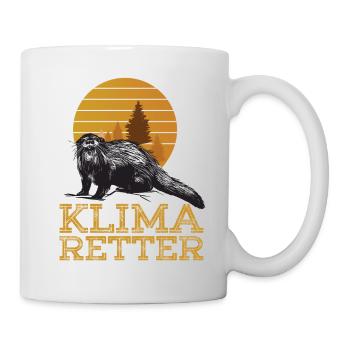 Protection de l’environnement Protection du climat Bien-être animal Sauvetage castor - Mug blanc - blanc - Droite