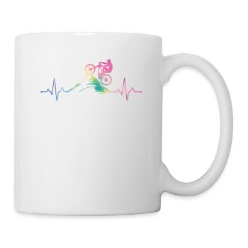Mountainbike Herzklopfen Niedlich Cool Elegant - Tasse - Weiß - Rechts