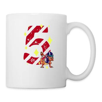 5 ans Dinosaur American Football 5ème jour B - Mug blanc - blanc - Droite