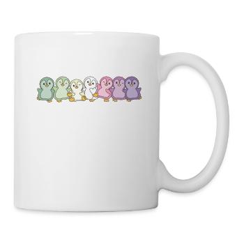 genderfae Flag Pride LGBTQ süße Pinguin - Tasse - Weiß - Rechts